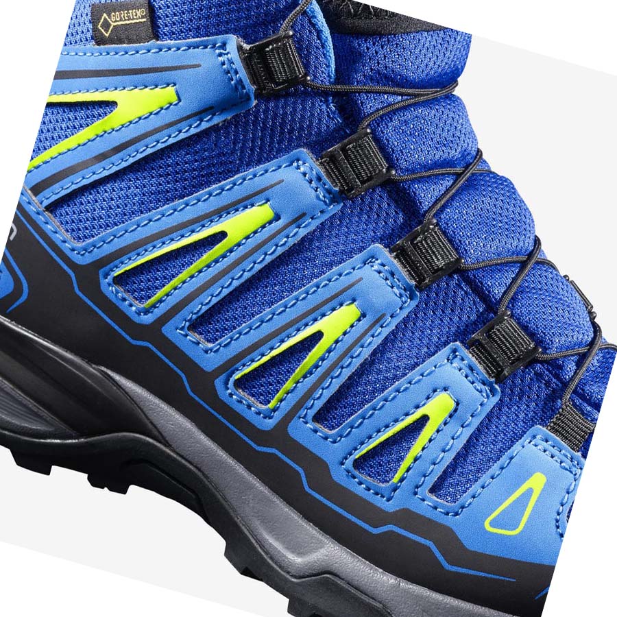 Salomon X-ULTRA MID GORE-TEX GTX J Çocuk Yürüyüş Ayakkabısı Mavi | TR 2034CTV